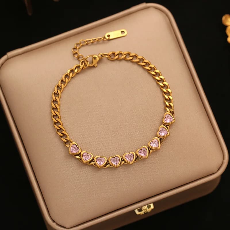 Gold Bead Chain Bracelet Bangle