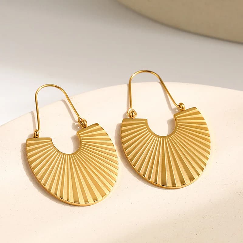 Irregular Colored Dangle Earrings Pair