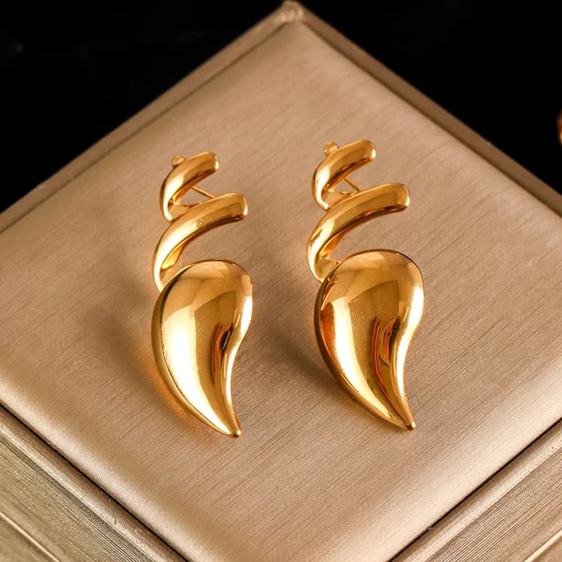 Exaggerated Snake Dangle Charm Earrings