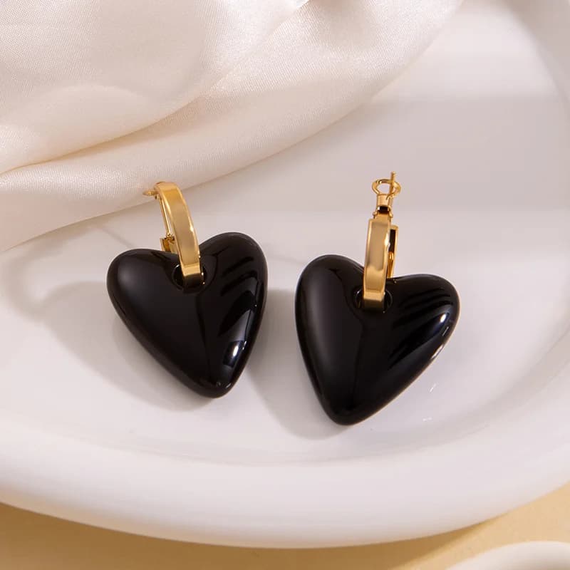 Vintage Teardrop Amber Stud Earrings