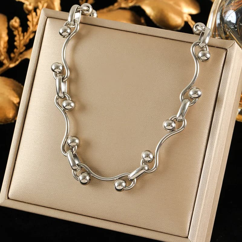 Snake Pattern Chain Stainless Steel Necklace