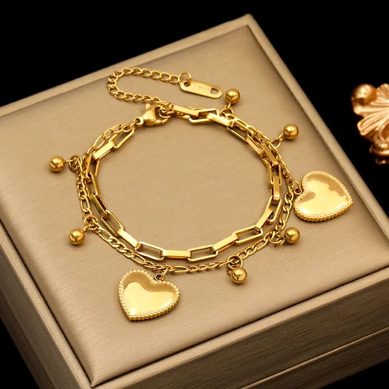 Starfish Shell Charm Bracelet, Gold-Plated