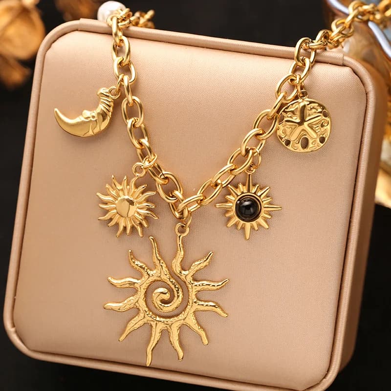 Gold Coin Pendant Necklace