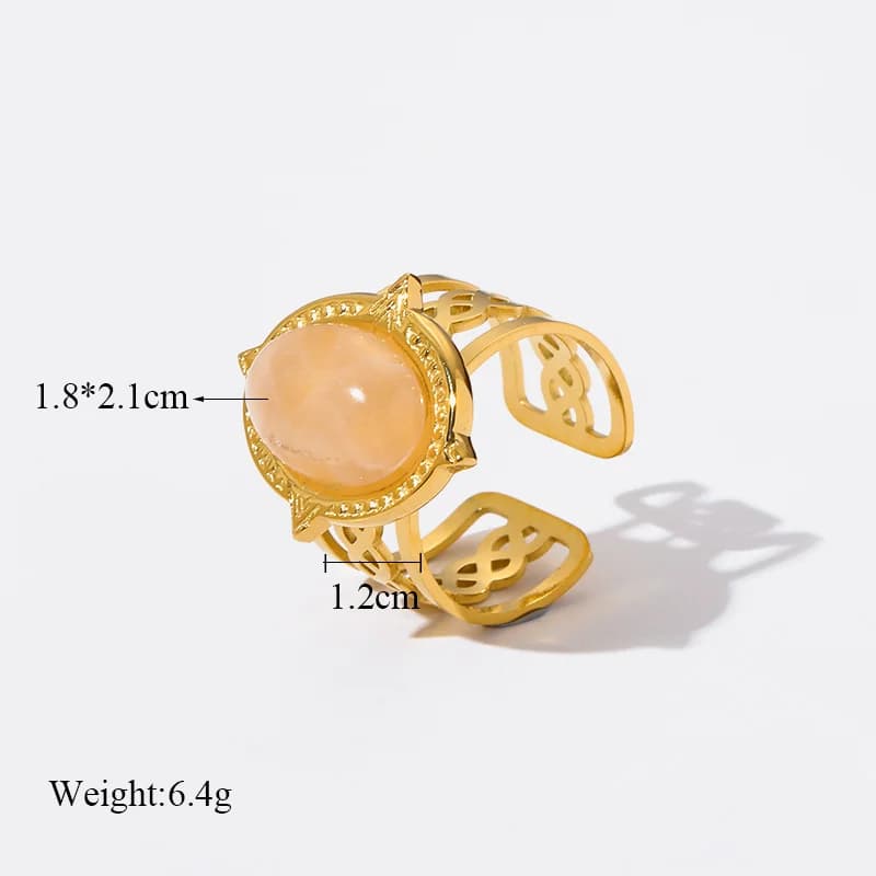 Women's Stainless Steel Retro Adjustable Ring