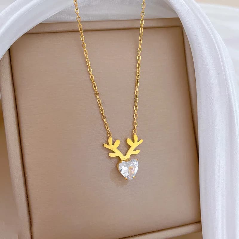 Cubic Zirconia Dolphin Pendant Necklace