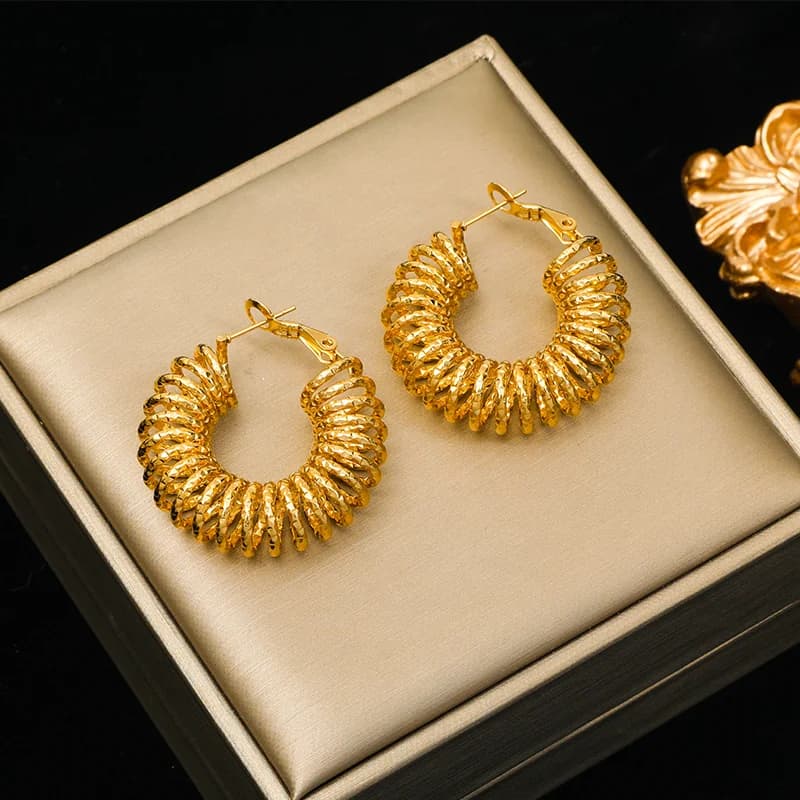 Small Gold Color Stud Earrings