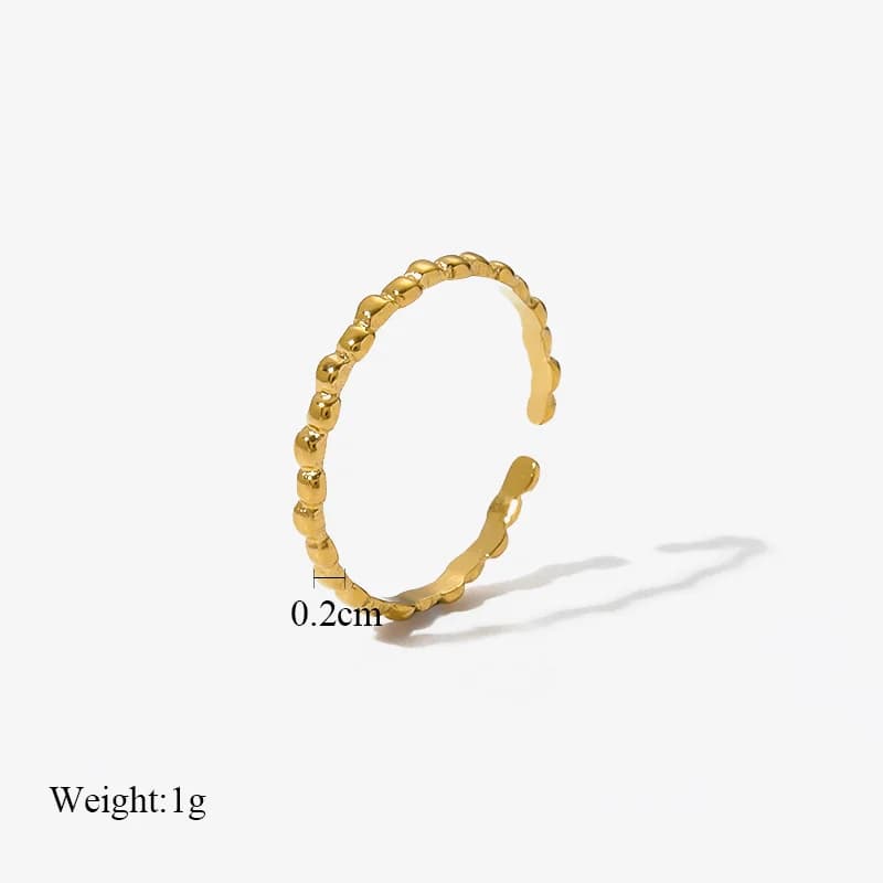 Stainless Steel Open Cuff Ring for Women