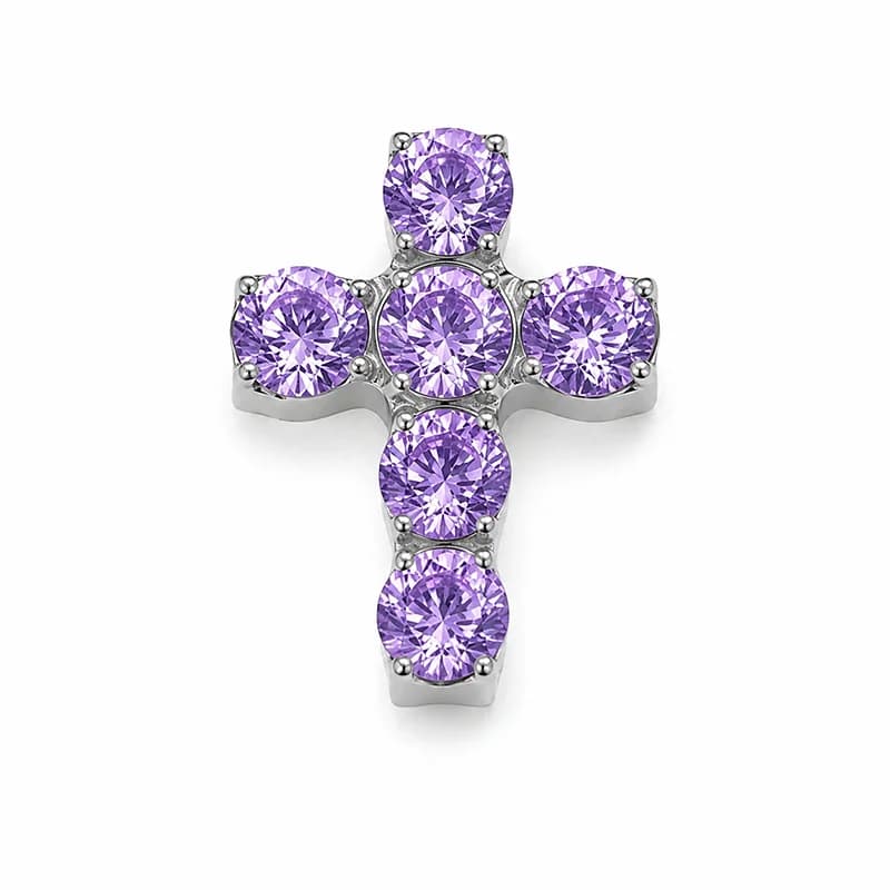 Body piercing z tytanu w kształcie spiralnego krzyża z cyrkonią