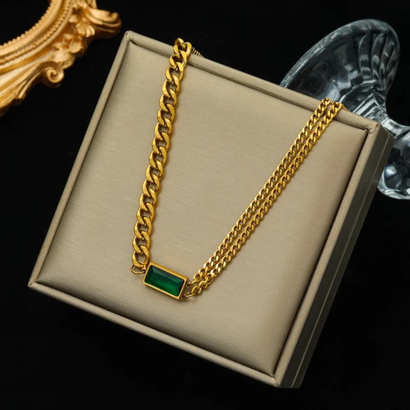 Gold Thick Chain Choker Necklace