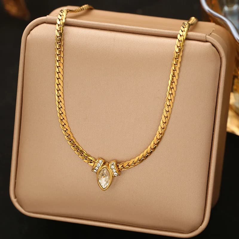 Snake-Head Long Pendant Y-Shaped Necklace