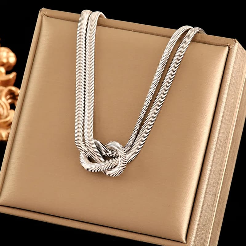 Stainless Steel Gold Thick Chain Necklace