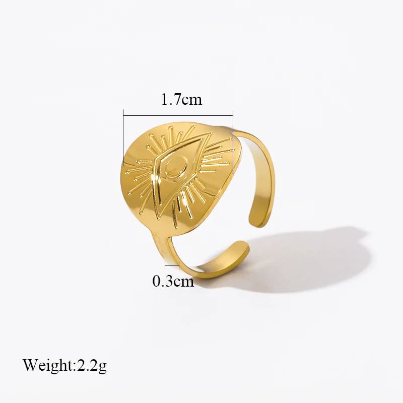 Stainless Steel Open Cuff Ring for Women